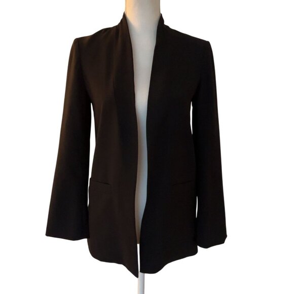 Aritzia Wilfred CHEVALIER JACKET Blazer Open Front Black Size XXS - Picture 2 of 7